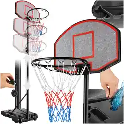 Netto Marken-Discount tectake Basketballkorb, freistehend, mit Rückwand und Ständer, Korbhöhe 178 – 213 cm, rollbar Angebot