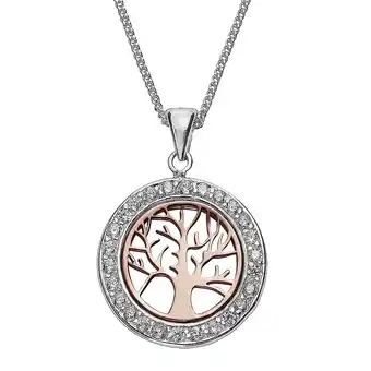 Netto Marken-Discount Zeeme Silber Halskette Silber 925 zweifarbig mit Lebensbaum-Motiv Angebot