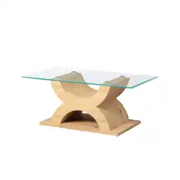 Netto Marken-Discount Inter Link Couchtisch Sofatisch X-Type in Eiche Artisan Nachbildung Angebot