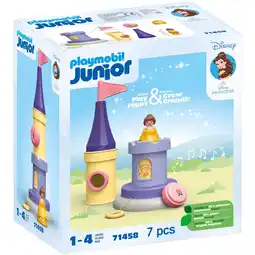 Netto Marken-Discount PLAYMOBIL Konstruktionsspielzeug Junior & Disney: Belles Spielturm mit Melodie Angebot