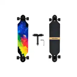 Netto Marken-Discount Twin Tip Skateboard Longboard Farbe Sky 8 Lagen, ABEC 11 Angebot