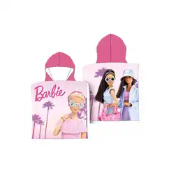 Netto Marken-Discount Barbie Poncho Baumwolle Weicher Kapuzenponcho für Kinder Angebot