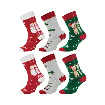 Netto Marken-Discount Chili Lifestyle Thermosocken Xmas super warm 6 Paar Weichbund Baumwolle Angebot