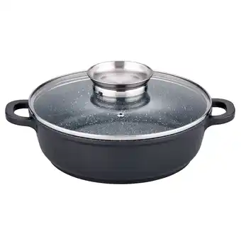 Netto Marken-Discount Servierpfanne Gourmet Granit 24cm mit Glasdeckel Angebot