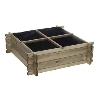 Netto Marken-Discount Kiefer Holz Hochbeet 100x100 Bausatz Pflanzbeet Pflanzkasten Gemüse Kräuter Beet Angebot