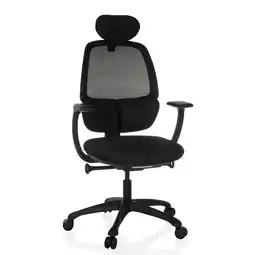 Netto Marken-Discount hjh OFFICE Profi Bürostuhl RI-COVER Stoff/Netzstoff mit Armlehnen Angebot
