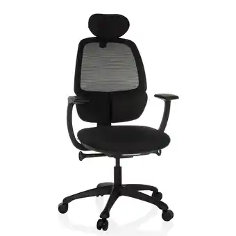 Netto Marken-Discount hjh OFFICE Profi Bürostuhl RI-COVER Stoff/Netzstoff mit Armlehnen Angebot