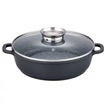 Netto Marken-Discount Servierpfanne Gourmet Granit 28cm mit Glasdeckel Angebot