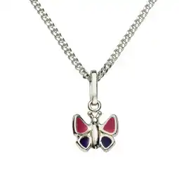 Netto Marken-Discount Zeeme for Kids Hals-Kette 925 Sterling Silber Lack pink lila Angebot