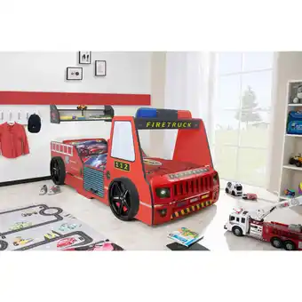 Netto Marken-Discount Autobett Kinder 90x200 cm Feuerwehrbett Rio Firetruck mit LED-Licht und Sirenenoptik Angebot