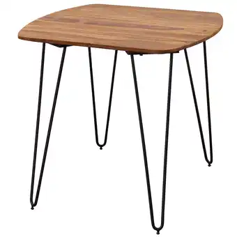 Netto Marken-Discount KADIMA DESIGN Massivholz Esszimmertisch, Modernes Design, abgerundete Ecken, Sheesham, 80x80x76 cm Angebot