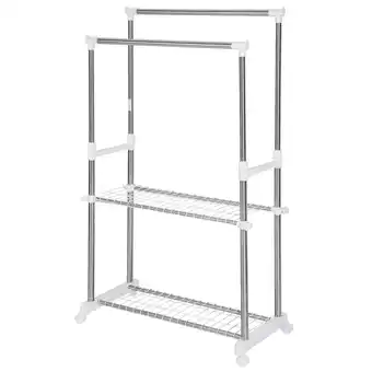 Netto Marken-Discount tectake Kleiderständer, auf Rollen mit 2 Festellbremsen, pflegeleicht, 84 x 42 x 95 - 170 cm Angebot
