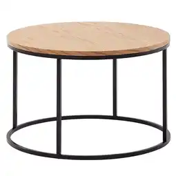 Netto Marken-Discount KADIMA DESIGN Couchtisch, Holzmaserung, Metallgestell, Eichenfurnier, Leichte Reinigung Angebot