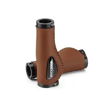 Netto Marken-Discount Elegante Leder Fahrradgriffe in Braun ergonomische Form Angebot