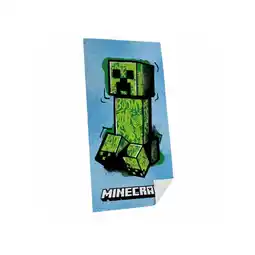 Netto Marken-Discount Minecraft Strandtuch – Baumwollkomfort deine Block-Abenteuer, 70 x 140 Angebot