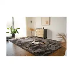 Netto Marken-Discount HOME DELUXE Hochflor Teppich SOFI 110x60 cm, Versch. Ausführungen - anthrazit Angebot