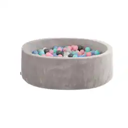 Netto Marken-Discount HOME DELUXE Bällebad Samt inkl. Spielbälle Pastell TWIRL 100 x 100 cm Grau Angebot