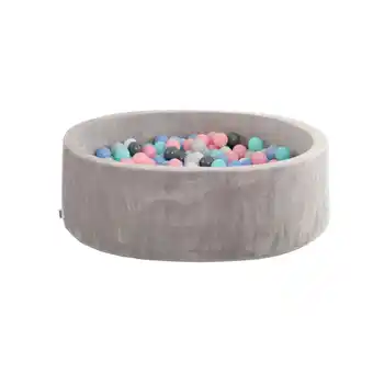 Netto Marken-Discount HOME DELUXE Bällebad Samt inkl. Spielbälle Pastell TWIRL 100 x 100 cm Grau Angebot
