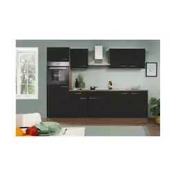 Netto Marken-Discount Respekta Küchenzeile KB270EYS 270 cm Schwarz-Eiche York Nachbildung Angebot