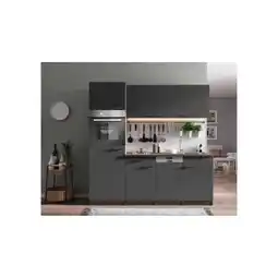 Netto Marken-Discount Respekta Küchenzeile KB205EYG 205 cm Grau-Eiche York Nachbildung Angebot