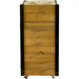 Netto Marken-Discount dobar Rollbarer Gartenschrank mit Wolle 60x40x80 cm natur schwarzer Eckschutz Angebot