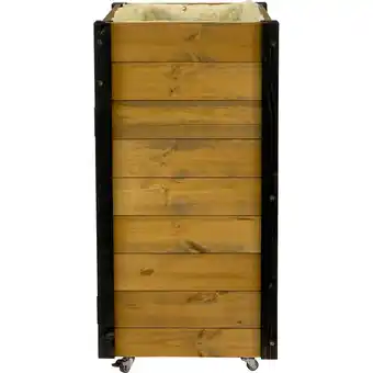 Netto Marken-Discount dobar Rollbarer Gartenschrank mit Wolle 60x40x80 cm natur schwarzer Eckschutz Angebot