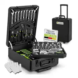 Netto Marken-Discount Juskys Werkzeugkoffer - 1200 teiliges Werkzeug Set, Werkzeugtrolley gefüllt, Werkzeugkiste, Rollen Angebot