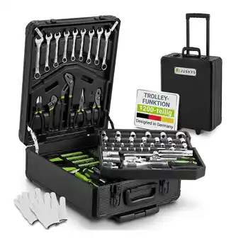 Netto Marken-Discount Juskys Werkzeugkoffer - 1200 teiliges Werkzeug Set, Werkzeugtrolley gefüllt, Werkzeugkiste, Rollen Angebot