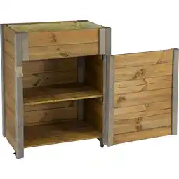 Netto Marken-Discount dobar Rollbarer Gartenschrank mit Wolle Abmessungen ca.: 60x40x80 cm natur Eckschutz Angebot