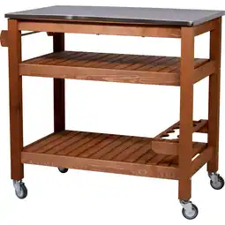 Netto Marken-Discount dobar Grilltisch Beistellwagen aus Holz Angebot