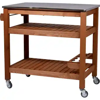 Netto Marken-Discount dobar Grilltisch Beistellwagen aus Holz Angebot