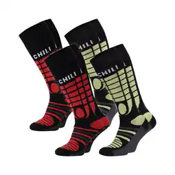 Netto Marken-Discount Chili Lifestyle Snowboard Skisocken YEON 4 Paar gepolstert warme Kniestrümpfe Angebot
