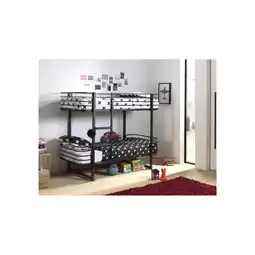 Netto Marken-Discount Etagenbett Metall Oscar, 2 Liegeflächen 90 x 200 cm, Schwarz Angebot