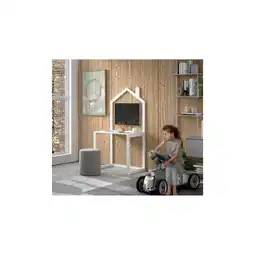 Netto Marken-Discount DALLAS Kinderschreibtisch mit Haus-Optik aus massiver Kiefer, weiß lackiert Angebot