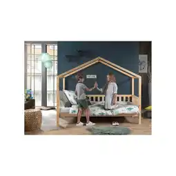 Netto Marken-Discount Dallas 1 Hausbett mit seitlicher Umrandung 90 x 200 cm Liegefläche, Natur Angebot