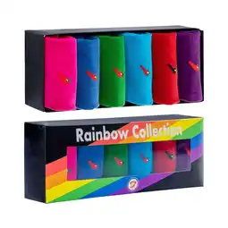 Netto Marken-Discount Chili Lifestyle Rainbow Geschenkbox 6 Paar Socken Baumwolle Weichbund Angebot