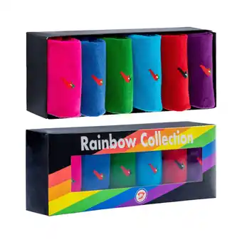 Netto Marken-Discount Chili Lifestyle Rainbow Geschenkbox 6 Paar Socken Baumwolle Weichbund Angebot