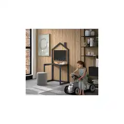 Netto Marken-Discount DALLAS Kinderschreibtisch mit Haus-Optik aus massiver Kiefer, Anthrazit lackiert Angebot