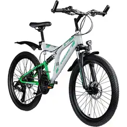 Netto Marken-Discount Zündapp Blue 5.0 Mountainbike Fully 24 Zoll Fahrrad 130-150cm MTB ab 8 Jahre Angebot