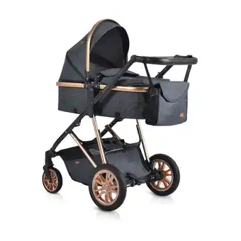 Netto Marken-Discount Moni Kombikinderwagen Midas 2 in 1 Sportsitz umbaubar Wickeltasche Fußabdeckung schwarz Angebot