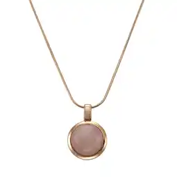 Netto Marken-Discount Zeeme Gemstones Halskette 925 Sterling Silber rosé-vergoldet mit echtem Rosenquarz 12mm Angebot