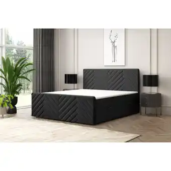 Netto Marken-Discount M-Punkt GmbH Boxspringbett GENF Fußteil mit Bettkasten 180 x 200 cm Schwarz- versch. Ausführungen Angebot