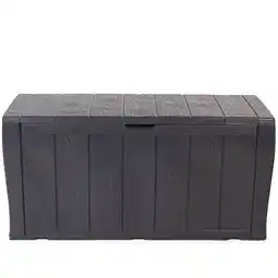 Netto Marken-Discount Kissenbox Sitztruhe Auflagenbox Keter Sherwood Holz Optik Angebot