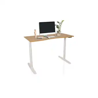 Netto Marken-Discount hjh OFFICE Elektrisch höhenverstellbarer Schreibtisch STAND PRO R MDF Platte, Gestell aus Stahl Angebot