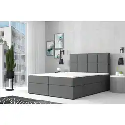 Netto Marken-Discount M-Punkt GmbH Boxspringbett NEAPEL mit Bettkasten 180 x 200 cm Anthrazit - versch. Ausführungen Angebot