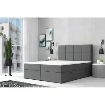 Netto Marken-Discount M-Punkt GmbH Boxspringbett NEAPEL mit Bettkasten 180 x 200 cm Anthrazit - versch. Ausführungen Angebot