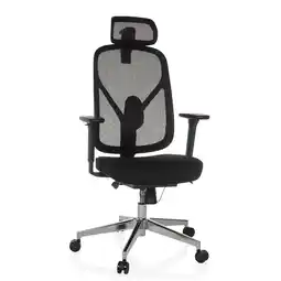 Netto Marken-Discount hjh OFFICE Profi Bürostuhl RALOO PRO Stoff/Netzstoff mit Armlehnen (höhenverstellbar) Angebot