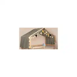 Netto Marken-Discount HOME DELUXE Zweiteiliger Kinderbett Vorhang VELO Khaki - versch. Ausführungen Angebot