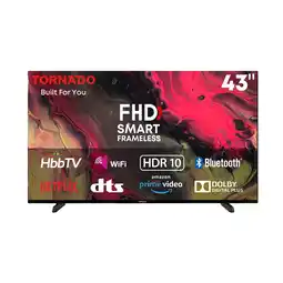 Netto Marken-Discount Tornado LINUX Smart TV 43 Zoll FHD, Rahmenlos, mit integriertem Receiver Angebot
