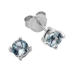 Netto Marken-Discount Zeeme Gemstones Ohrringe Silber 925 rhodiniert mit Blautopas (beh.) Angebot